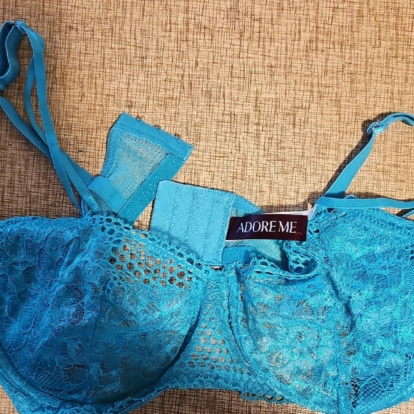Adore Me Other - AdoreMe Turquoise Lace Bra 36DD
